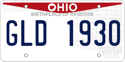OH license plate GLD1930