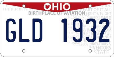 OH license plate GLD1932