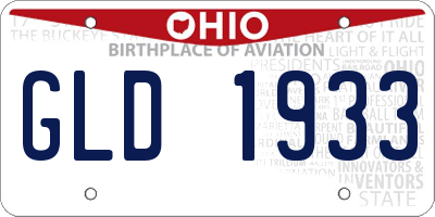 OH license plate GLD1933