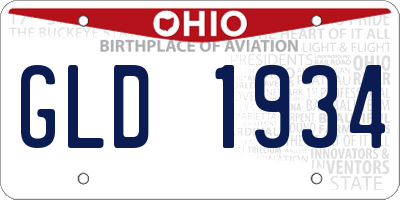 OH license plate GLD1934