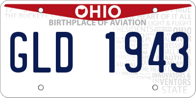OH license plate GLD1943