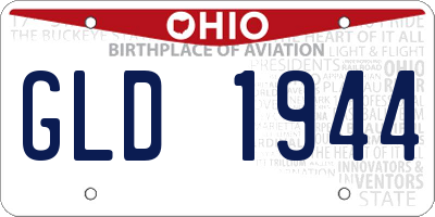 OH license plate GLD1944