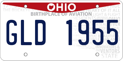 OH license plate GLD1955