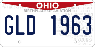 OH license plate GLD1963