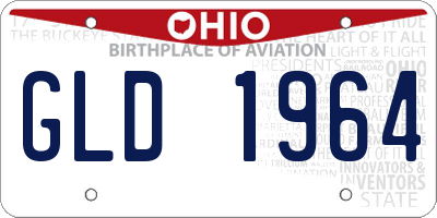 OH license plate GLD1964