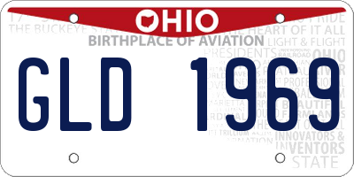OH license plate GLD1969