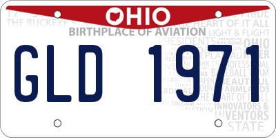 OH license plate GLD1971
