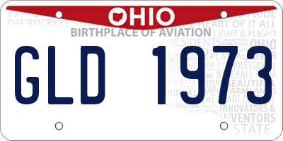 OH license plate GLD1973