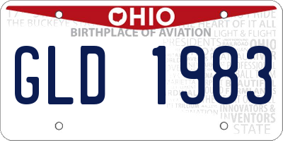 OH license plate GLD1983