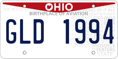 OH license plate GLD1994