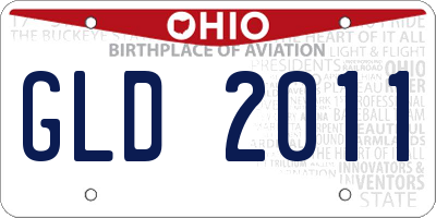 OH license plate GLD2011