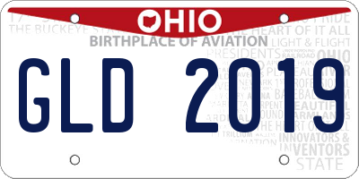 OH license plate GLD2019