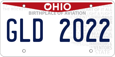 OH license plate GLD2022
