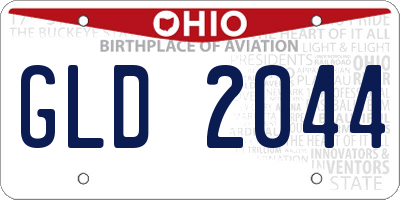 OH license plate GLD2044