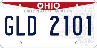 OH license plate GLD2101