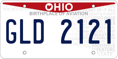 OH license plate GLD2121