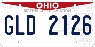 OH license plate GLD2126