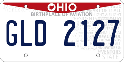 OH license plate GLD2127
