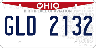 OH license plate GLD2132