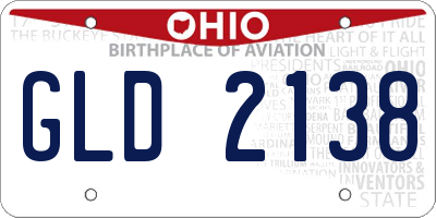 OH license plate GLD2138