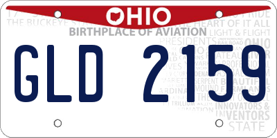 OH license plate GLD2159