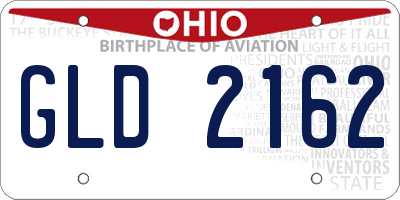 OH license plate GLD2162