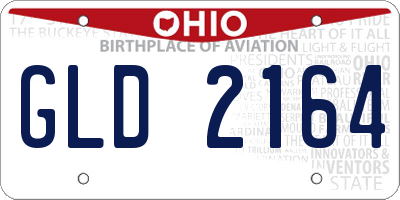 OH license plate GLD2164