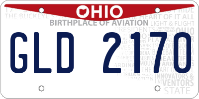 OH license plate GLD2170