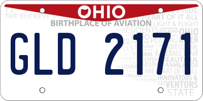 OH license plate GLD2171