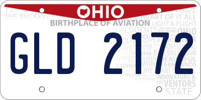 OH license plate GLD2172