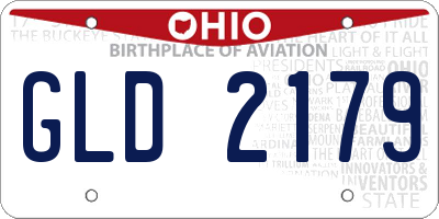 OH license plate GLD2179