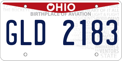 OH license plate GLD2183