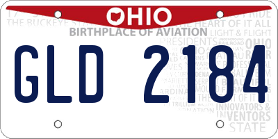 OH license plate GLD2184
