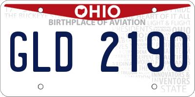 OH license plate GLD2190