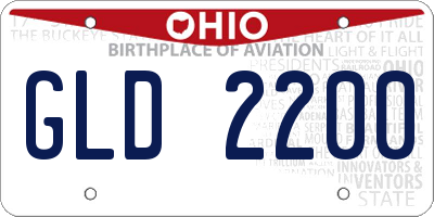 OH license plate GLD2200