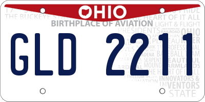 OH license plate GLD2211