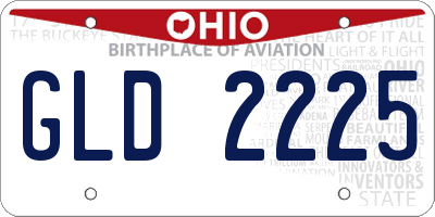 OH license plate GLD2225