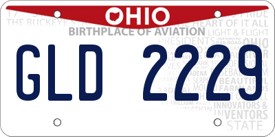 OH license plate GLD2229