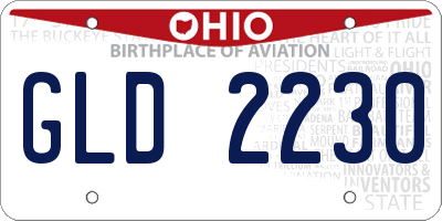 OH license plate GLD2230