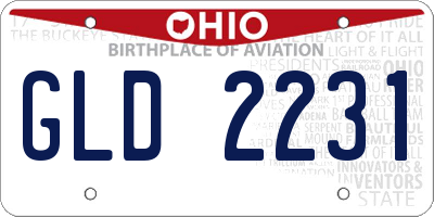 OH license plate GLD2231
