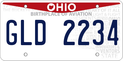 OH license plate GLD2234