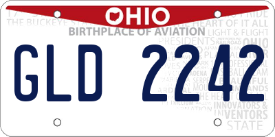 OH license plate GLD2242