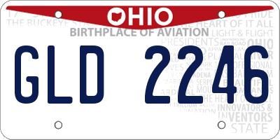 OH license plate GLD2246