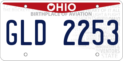 OH license plate GLD2253
