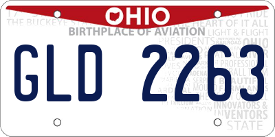 OH license plate GLD2263