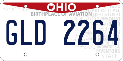 OH license plate GLD2264