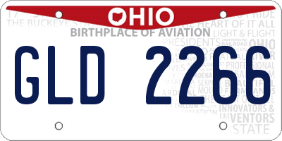OH license plate GLD2266