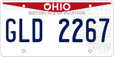 OH license plate GLD2267