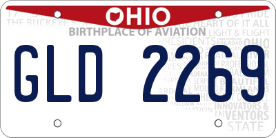 OH license plate GLD2269