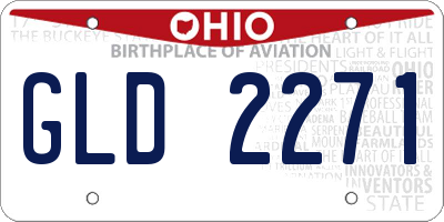 OH license plate GLD2271